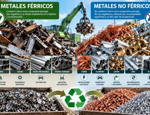 Diferencias entre metales férricos y no férricos: ejemplos, usos y reciclaje